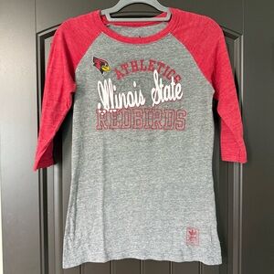 Adidas | Red & Gray Illinois State Redbirds Quarter Sleeve Tee | Size M